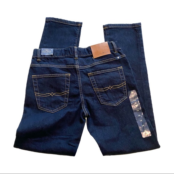 Girls Lucky Brand Dark Wash Skinny Jeans NWT - Picture 3 of 9